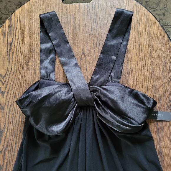 Bisou Bisou Black Satin Formal Dress Size Women's 12 NEW with Tags - Picture 8 of 13